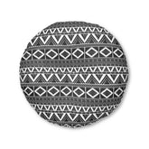 BW Crush Round Floor Pillow